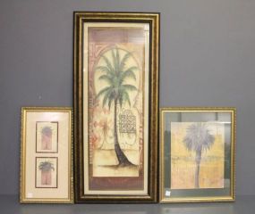 Three Prints of Palm Trees Description