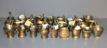 Collection of Twenty Seven Brass Schering Mortar and Pestles Description