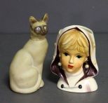 Vintage Perfume Bottle in Shape of Cat Description