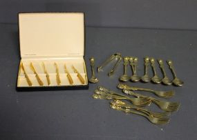 Janis Collection 24 Carat Gold Plated Flatware Description