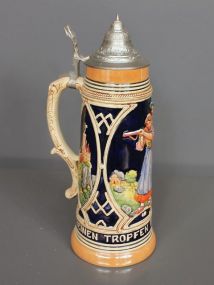 Tankard Stoneware Stein with Pewter Lid