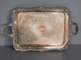 Sheffield Silverplate Two Handled Tray
