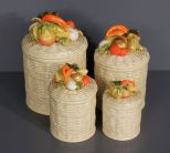 Four Piece Lefton Ceramic Canister Set