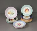 Set of Eighteen Hand Painted Porcelain Plates