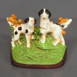 Iron Door Stop Depicting Two Bird Dogs