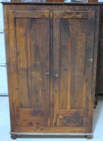 Early 20th Century Cedar Two Door Wardrobe