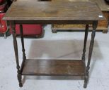 1940's End Table with Bottom Shelf
