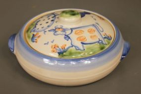 MA Hadley Covered Casserole with Hand Painted Pig and Cow