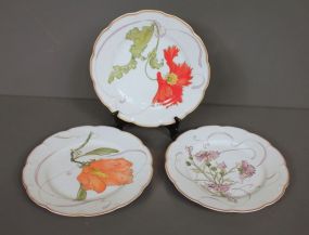 Set of Three Haviland Limoge Limited Edition Fleurset Rubons