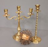 Two Brass Candlesticks