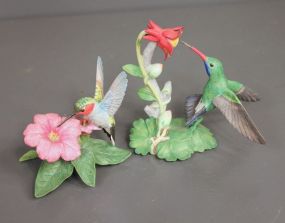 Lenox Porcelain Figurine of Hummingbird along with Broad-Billed 1992 Hummingbird
