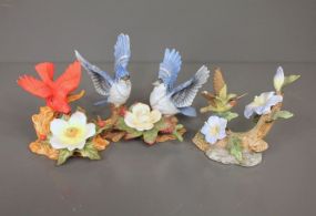 Group of Three Porcelain Bird Figurines