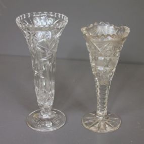 Two Cut Glass Vases