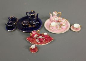 Three Miniature Tea Sets
