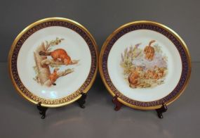 Two Lenox China 1977 Woodland Wildlife Plates