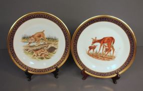 Two Lenox China 1977 Woodland Wildlife Plates