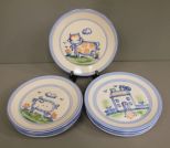 Set of Eight MA Hadley Dinner Plates