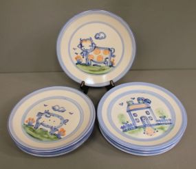 Set of Eight MA Hadley Dinner Plates