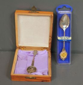 Silverplate Souvenir Spoon along with Souvenir Spoon in Box