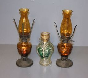 Three Vintage Oil Lamps