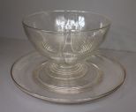 Cambridge Tally Ho Punch Bowl and Underplate