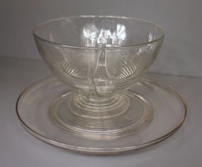 Cambridge Tally Ho Punch Bowl and Underplate