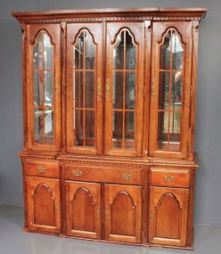 Contemporary Two Section China Cabinet