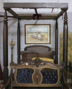 Walnut 19th Century Plantation Teaster Bed