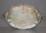 Large Two Handle Silverplate Tray