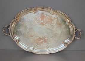 Large Two Handle Silverplate Tray