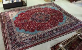 9.6 x 12.6 Semi Antique Persian Tabriz