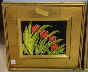 Signed Painting of Tulips