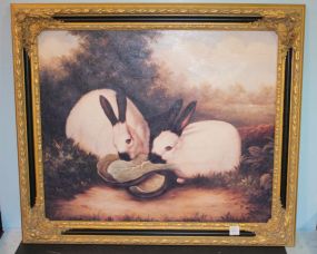 Contemporary Oil Painting of Two Rabbits 28