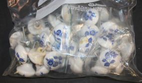 Lot of Blue and White Porcelain Knobs Knobs