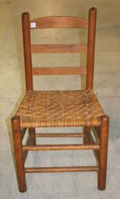 Primitive Shaker Style Chair Rush seat, 19