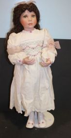 Large Porcelain Doll Finger Broken, One Finger Re-Glued. 31