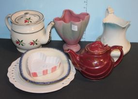 Group of Ceramic Pitchers, Vases, Plates, Teapots Group of Ceramic Pitchers, Vases, Plates, Teapots