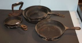 Iron Skillets, Three Wagner's and Iron Iron Skillets, Three Wagner's and Iron