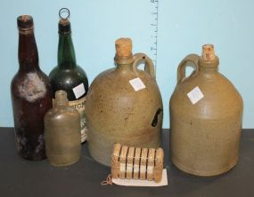 Two Old Whiskey Jugs, Bottles Two Old Whiskey Jugs, Bottles