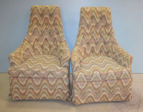 Pair Upholstered Club Chairs 29