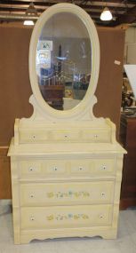 Painted Victorian Style Dresser with Porcelain Knobs 36