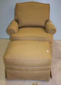 Upholstered Club Chair with ottoman, 29