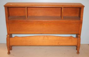 Vintage Bookcase Headboard Bed, has rails 54