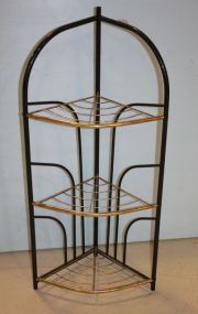 Metal and Brass Corner Shelf 18