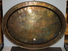 Large Brass Oval Coffee Table Top or Tray 35