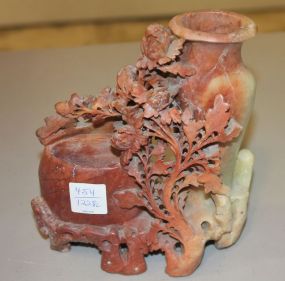 Carved Soapstone Vase 6