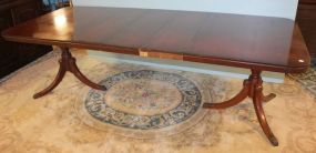 Duncan Phyfe Style Dining Table with Three Leaves Leaves: 3-12