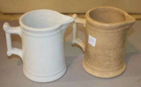 Two Antique Pitchers, One Marked Bailey Walker China Two Antique Pitchers, One Marked Bailey Walker China