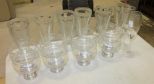 8 Clear Sherbets, 2 Clear Wine Glasses, 6 Clear Sundae Glasses Glasses