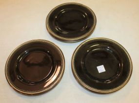 6 Bronze and Pottery Barn Plates Plates